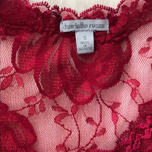 Charlotte Russe lace floral top - Picture 2 of 5